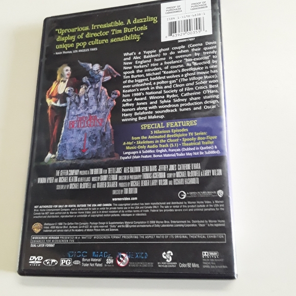 Beetlejuice movie dvd - Picture 2 of 4